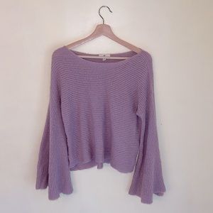 Mauve flare armed sweater